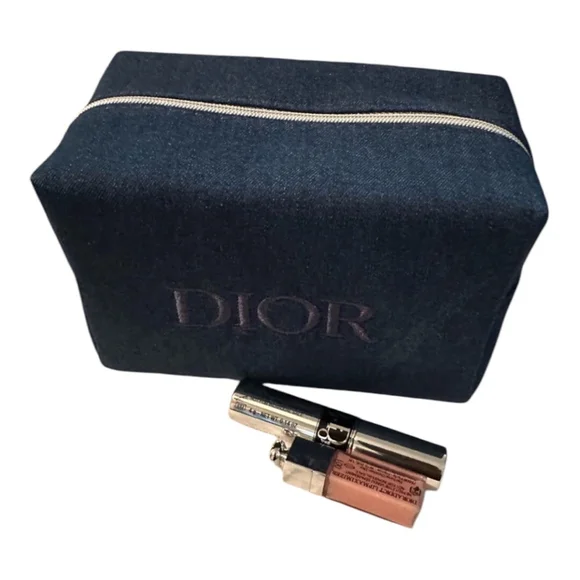 Dior Denim Beauty Bundle Cosmetic Bag & Make-up OS - Picture 2 of 8